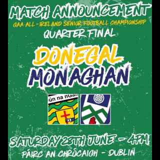 Donegal v Monaghan All Ireland QF Final Ticket Information