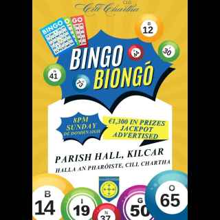 Club Bingo in The Parish Hall - Jackpot €8,300