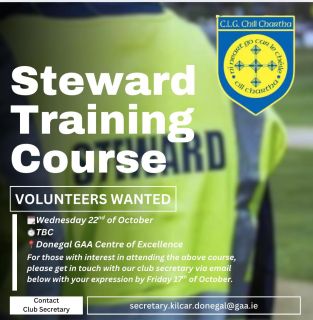 Steward Training - Volunteers Wanted 